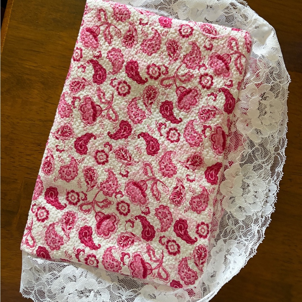 Pink Floral Lace Bible Cover